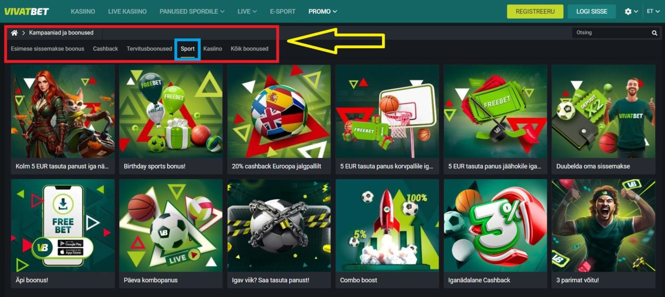 Vivatbet promo kasiino jaoks